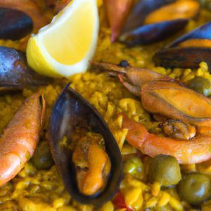 paella z owocami morza